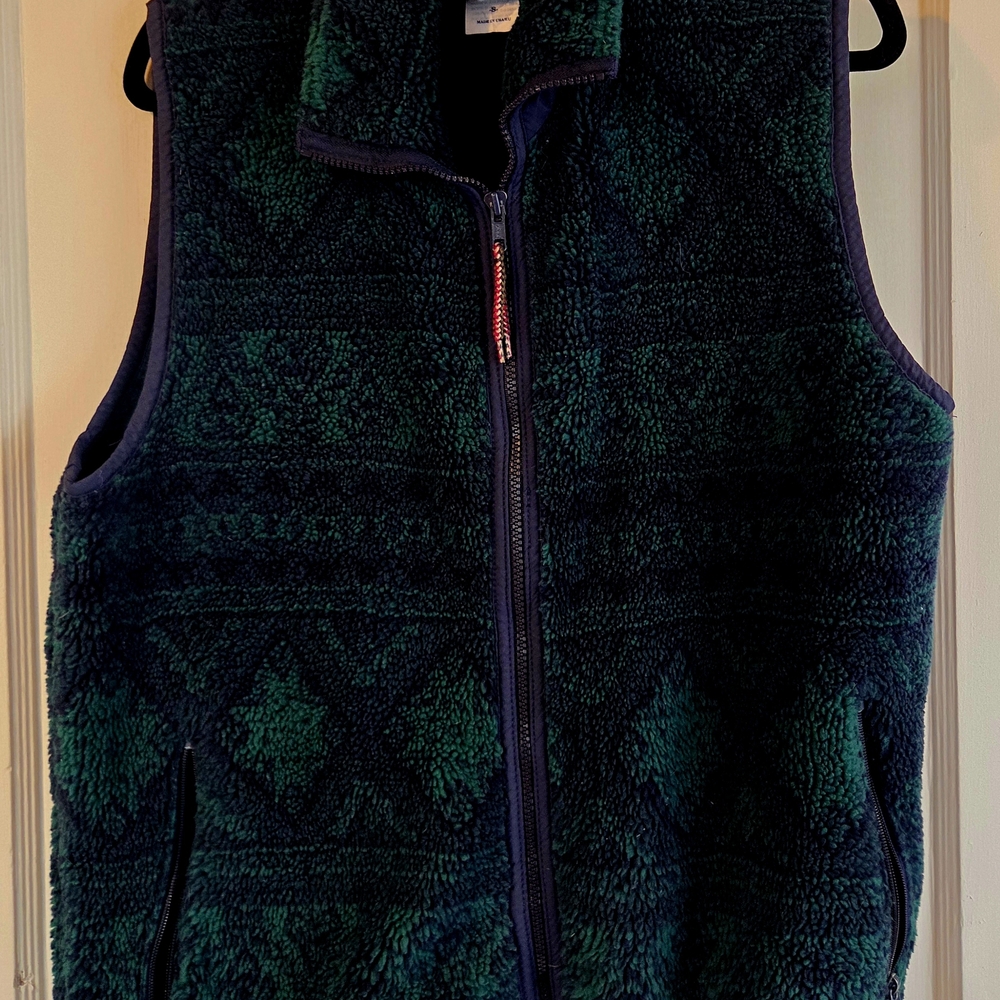 Vintage Helly Hansen Patterned Pile Fleece Vest - Rare Gorpcore